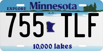 MN license plate 755TLF