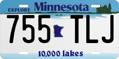 MN license plate 755TLJ