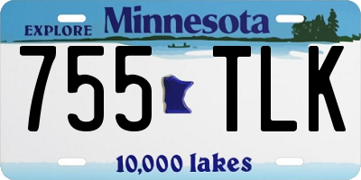 MN license plate 755TLK