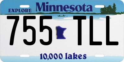 MN license plate 755TLL