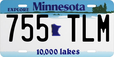 MN license plate 755TLM