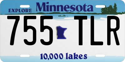 MN license plate 755TLR