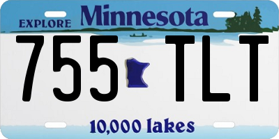 MN license plate 755TLT