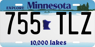 MN license plate 755TLZ