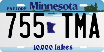MN license plate 755TMA