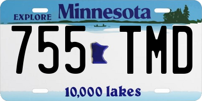 MN license plate 755TMD