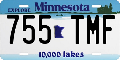 MN license plate 755TMF
