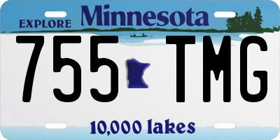 MN license plate 755TMG