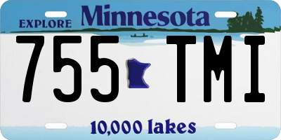 MN license plate 755TMI