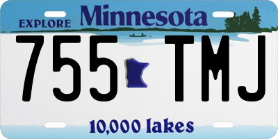 MN license plate 755TMJ