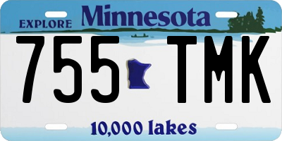 MN license plate 755TMK