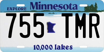 MN license plate 755TMR