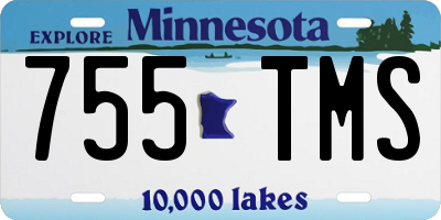 MN license plate 755TMS