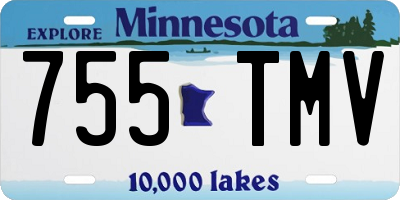 MN license plate 755TMV