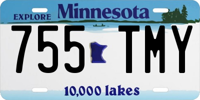 MN license plate 755TMY