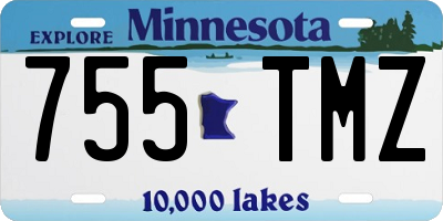 MN license plate 755TMZ