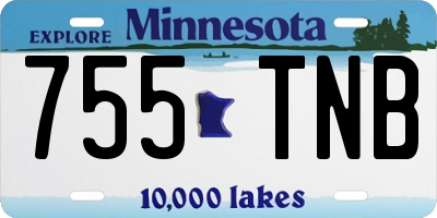MN license plate 755TNB