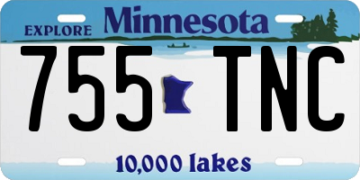 MN license plate 755TNC