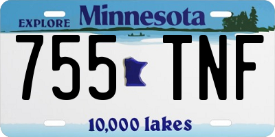 MN license plate 755TNF