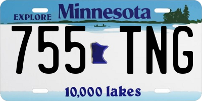 MN license plate 755TNG