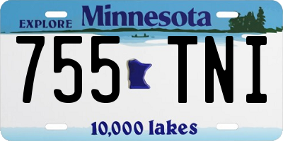 MN license plate 755TNI