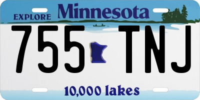 MN license plate 755TNJ