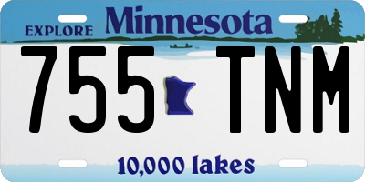 MN license plate 755TNM