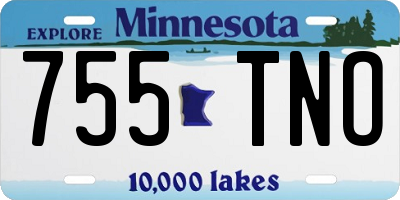 MN license plate 755TNO