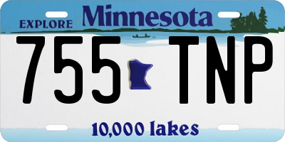 MN license plate 755TNP