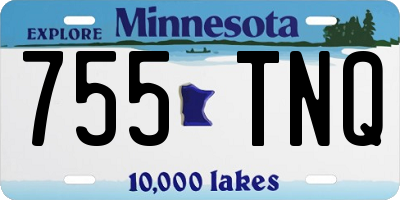 MN license plate 755TNQ
