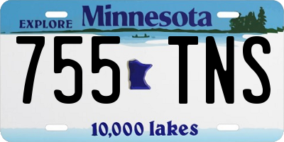 MN license plate 755TNS
