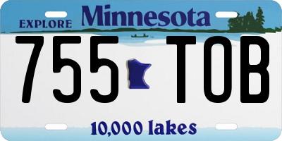 MN license plate 755TOB