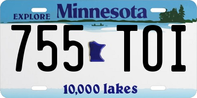 MN license plate 755TOI