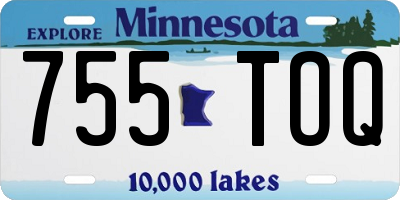 MN license plate 755TOQ