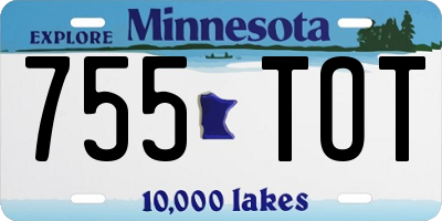 MN license plate 755TOT