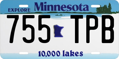 MN license plate 755TPB