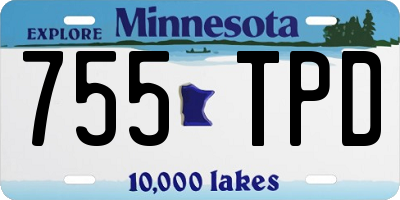 MN license plate 755TPD