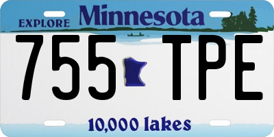 MN license plate 755TPE