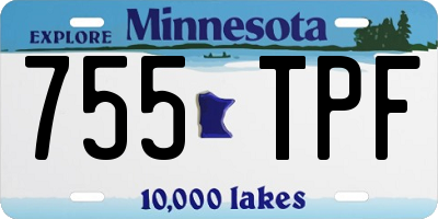 MN license plate 755TPF