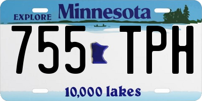MN license plate 755TPH
