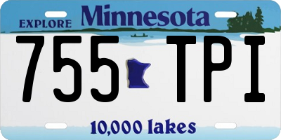 MN license plate 755TPI