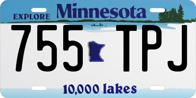 MN license plate 755TPJ