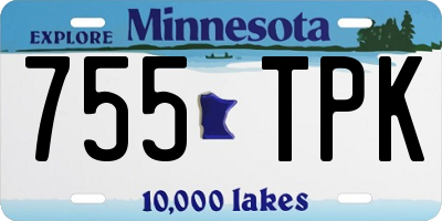 MN license plate 755TPK