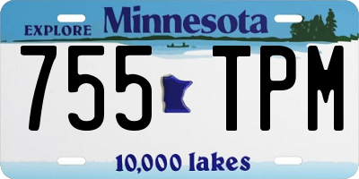 MN license plate 755TPM