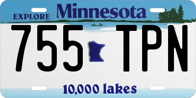 MN license plate 755TPN