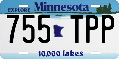 MN license plate 755TPP