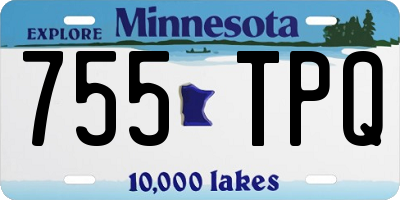 MN license plate 755TPQ
