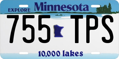 MN license plate 755TPS