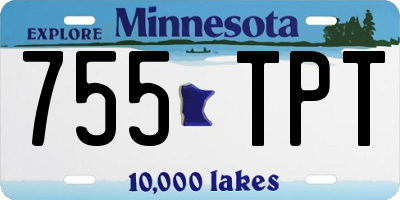 MN license plate 755TPT