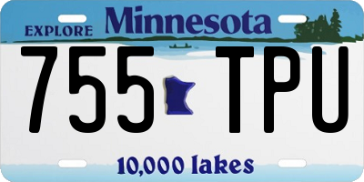MN license plate 755TPU
